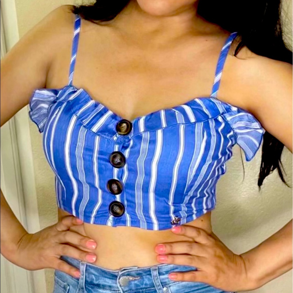 Blue Strap crop top